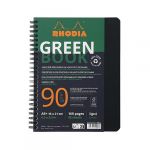 Rhodia 119915C - Cahier Greenbook 100 % Recyclé et Recyclable - Noir - A5+ - Ligné - 160 pages Perforation 6 Trous - Papier Clairefontaine Recyclé 90g Fsc - Couverture Polypro