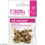 Graine Créative Attaches pour cuir - Doré - 1 x 0,95 cm - 20 pcs