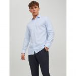 Jack & Jones Jprblaparker L/S Noos T-Shirt Chemise, Bleu Cachemire-Coupe Slim, S Homme