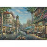 Schmidt Puzzle 1000 pi&egrave;ces : &Agrave; la terrasse d’un caf&eacute; espagnol, Thomas Kinkade