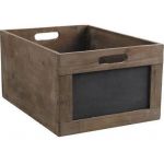 Aubry Gaspard Caisse de rangement en bois avec ardoise Longueur 35cm