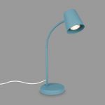 BRILONER - Lampe de chevet, Lampe de bureau pivotante, Lampe de table GU10 pour Home Office avec interrupteur filaire, Lampe de lecture, bleu pigeon