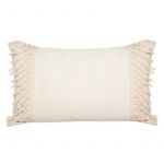 Coussin Déco "Coton Macramé" 30x50cm Ivoire Prix