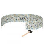 Garronda Paravent Plage Coupe-Vent Camping Brise-Vent avec Marteau en Caoutchouc 12 m GAEX001 (Impression Multiple, 12 m)