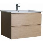 No Name Mob-in - Meuble Salle de Bain 60 cm Suspendu d&eacute;cor Ch&ecirc;ne SORRENTO - Bois Clair