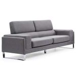 Menzzo Canapé 3 places Barth Tissu Gris clair
