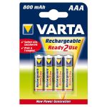 Varta 56703-101-404 - Blister de 4 batteries rechargeables AAA/HR03 Ni-MH Micro 800 mAh 1,2 volt