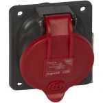 Legrand Prise tableau 16 amp&egrave;res 3p+n+t ip44 rouge hypra 52224