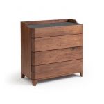 Commode noyer massif, Junius design E. Gallina