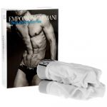 Emporio Armani PACK 2 SLIPS COTON STRETCH Ceinture siglée - Blanc ou Noir