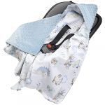 Medi Partners Couverture enveloppante b&eacute;b&eacute; nid d Ange si&egrave;ge Auto 85x85cm Multifonction Poussette Hiver avec Une Capuche Douce et Moelleuse pour landaus