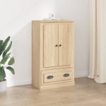 VidaXL Buffet haut ch&ecirc;ne sonoma 60x35,5x103,5 cm bois d'ing&eacute;nierie Ch&ecirc;ne sonoma