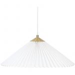 Atmosphera Luminaire Suspension en vinyle Blanc et métal Doré D 49 cm