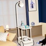 Fatboy Desserte avec lampadaire en aluminium gris clair 78 x 55 cm Jolly Trolley