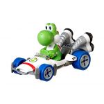 Mattel Mario Kart mini-v&eacute;hicule Yoshi B-Dasher &agrave; l'&eacute;chelle 1:64, inspir&eacute; par les personnages et voitures du jeu, jouet pour enfant, GBG29