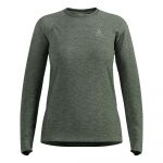 Odlo Essential Seamless Crew Neck Haut manches longues Femmes-vert olive, Taille XL