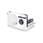 Severin Trancheuse universelle 100 W, Trancheuse &eacute;lectrique pour d&eacute;coupe fine comme &eacute;paisse, Trancheuse &agrave; jambon, pain, fromage, avec lame en inox amovible, AS 3912