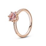 Pandora Bague Solitaire Couronne Scintillante Rose - Taille 52