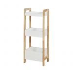 Sobuy FRG226-WN Tour de rangement Etag&egrave;re de stockage Etag&egrave;re de cuisine salle de bains - 3 &eacute;tages