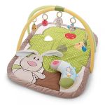 Nici My First - 3-D Activity -Couverture avec coussin de jeu lapin et hibou