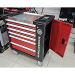 Servante d&iquest;atelier 6 tiroirs + 164 outils Chrome Vanadium &iquest; chariot atelier m&eacute;tal robuste & mobile