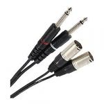 Plugger Câble Bretelle XLR mâle 3b/Jack mâle mono 0,60 m Noir