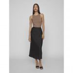 Vila Variety Hw Jupe Longue-Noos, Noir, 36 Femme
