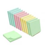 Waytex 1200 Notes autocollantes repositionnables pack 12 blocs de 100 feuillets 75 x 75 mm 4 couleurs pastel assorties