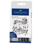 Faber-Castell Feutre de calligraphie Pitt Artist Pen Set Hand Lettering starter x 9