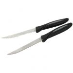 Gimel Lot de 6 couteaux a steak Chic 23 cm noir - Mati&egrave;re : inox - Style : contemporain - Coloris : noir - Dimensions : 23 cm