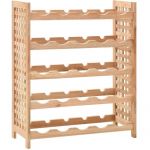VidaXL Casier à bouteilles pour 25 bouteilles Bois de noyer 63x25x73cm