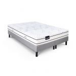Dunlopillo ROMARIN ENSEMBLE 180 X 200 - MATELAS + SOMMIER DUO CLAIR - EP 20 CM - RESSORTS - LATTES PASSIVES - FABRIQUÉ EN FRANC