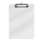 Maul 23405-05 - Porte bloc plastique A4, avec pince arceau nickelée, transparent
