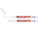 Edding Set de Marqueurs craie 4085 - Blanc - Pointe fine - 2 pcs