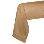 LOVELY CASA Taie de traversin -Taille 45x185 cm - 100% Coton certifié Oeko-Tex - Excellente qualité - Couleur Curry -Modèle Eden - Linge de Lit pour Maison - Doux et Confortable - Unisexe - Mixte