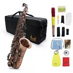 Saxophone Alto Btuty Eb en Coquille dOrmeau avec &Eacute;tui et Gants - Rouge Brun