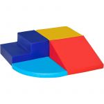 Homcom 4 blocs de construction en mo 45x45x25cm Multicolore
