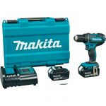 Makita Perceuse visseuse - 18 V - 3 Ah - Mandrin sans clé - Vitesse variable - 21 réglages de couple