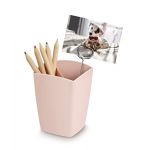CEP Office Solutions Pot à crayons mineral, 2 compartiments, rose poudré - Lot de 5