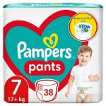 Pampers Pantalons Couche-culotte Taille 7 (17+ kg), 38 Pièces, Meilleur Protection et Confort Facile à Mettre Les Couches