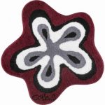 Grund Tapis de salle de bain COLANI 1 rouge rond 100 cm / Couleur: rouge / Référence: b2626-045001007 / ESH EQUIPEMENT