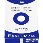 Exacompta 13302E - Etui de 100 fiches bristol 205 g uni non perfor&eacute;es (100 x 150 mm)