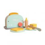 Owl & Fox Set Grille-Pain en Bois, Jeu d'Imitation Petit-Déjeuner avec Accessoires, Nourriture de Jeu, Jeu de Rôle Cuisine, pour Enfants à partir de 3 Ans, Jouets en Bois Traditionnels