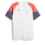 Puma T-shirt d'Entra&icirc;nement IndividualCUP - Blanc/Fire Orchid, pointure Small - Blanc - Taille Small