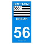 STICKZIF 2 Autocollants Région Département 56 SR56