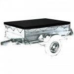 B&acirc;che grise pour remorque Taille XL 200 x 120 x 7 cm - P. OUTILLAGE