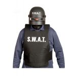 Casque anti &eacute;meutes SWAT adulte - Couleur Noir - Taille Taille Unique