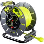 Masterplug Enrouleur électrique - câble - multiprises - Pro XT - 40m LUCECO