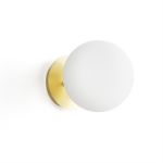 Applique laiton et opaline, Moricio Blanc