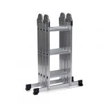 hjh OFFICE + &Eacute;chelle multifonctions 12 barreaux pratique + Hauteur maximale de travail : 345 cm + 4 en 1 : une &eacute;chelle, quatre variantes d